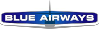 Blue Airways logo on white background