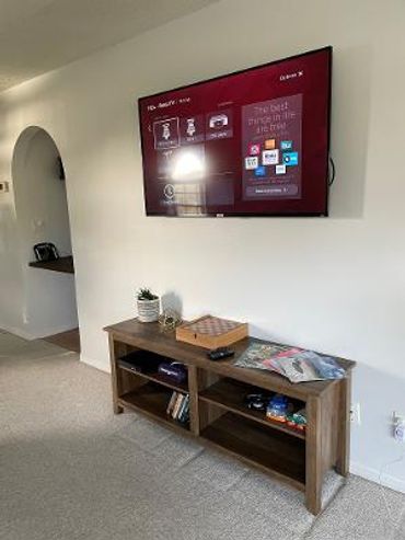 55 inch Smart TV, games, DVD's, bluetooth speaker