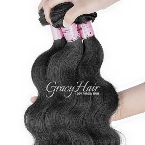 BODY WAVE HAIR. Platinum Grade Brazilian Hair Weave Natural Straight Natural Color