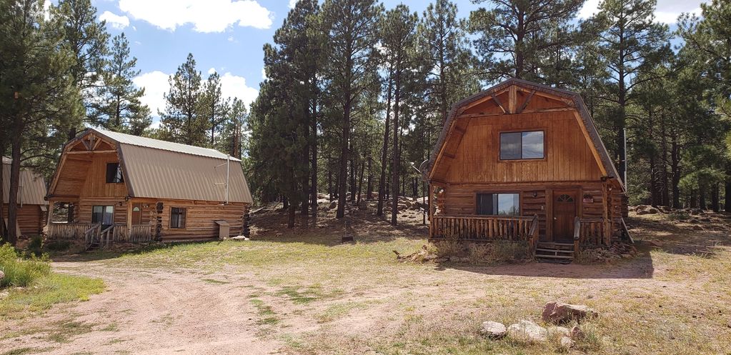 Z Lazy B Guest Ranch Mountain Retreat two cabins sitting in the forest