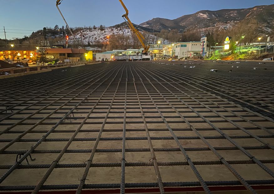 Concrete parking lot