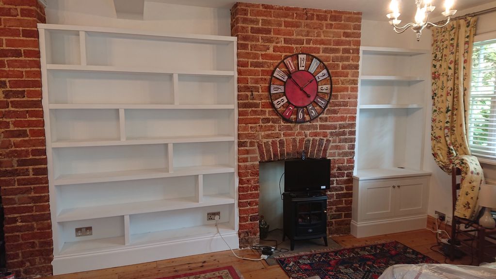 Bookcase with Chunky Shelves and Alcove Cupboard