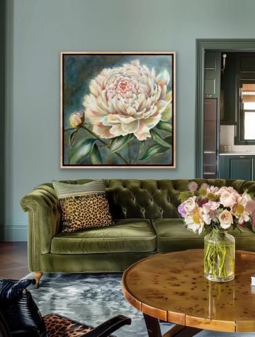 Peony Painting in room setting