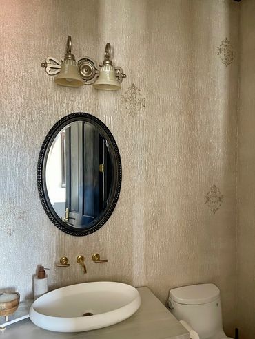 Textured Metallic Plaster Wall