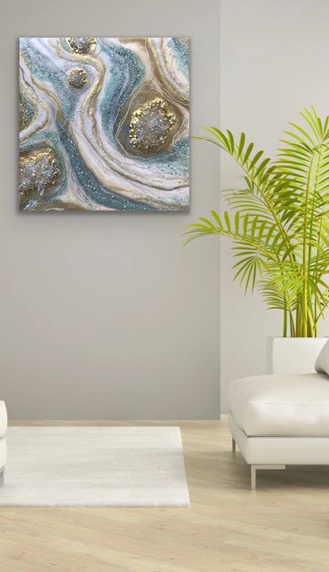 Geode Epoxy Resin Wall Art Orlando Lesley Cangialosi