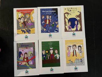 Giclee prints of the six Librarian Saga book covers