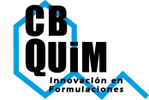 Logo of CBQUIM with a blue hexagonal chemical structure and text.