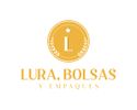 Logo for Lura, Bolsas y Empaques featuring a gold emblem with an 'L' and a star.