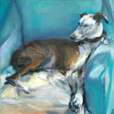 Spanish Greyhound Painting