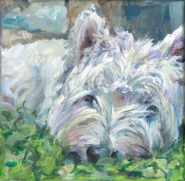 Western Highland Whte Terrier Painting
