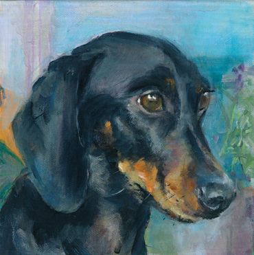 Dachshund Painting