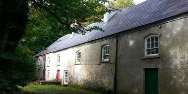 This is the back of the carriage house located on the estate of THE HALL in Mt. Charles, Ireland