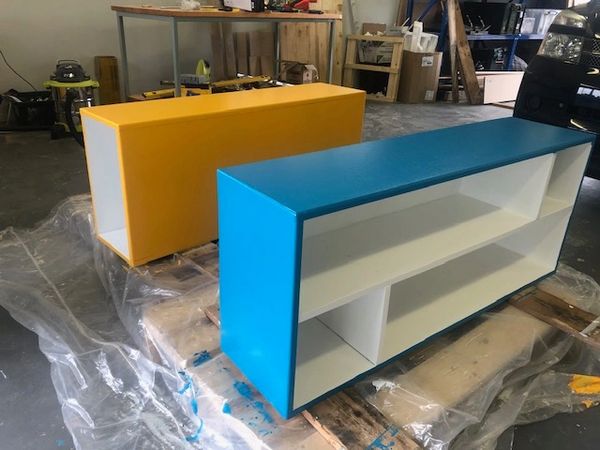 Fabrication of supporting bookcase and end unit for underneath single bed to create more storage spa