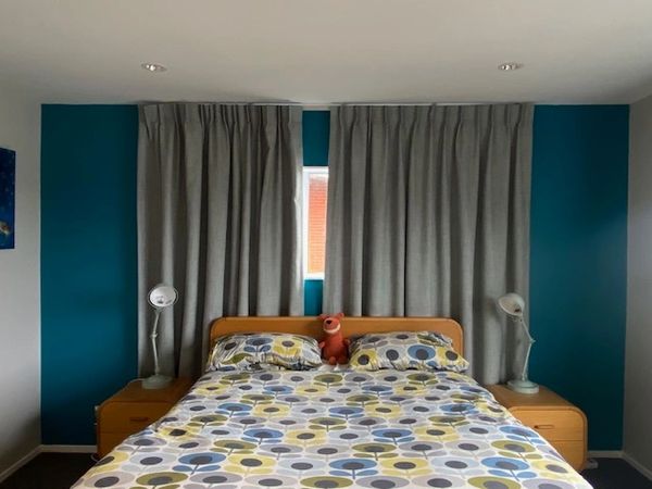 Contrast wall painting to bring some character into this dull neutral space!