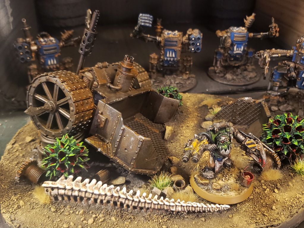 Battlewagon wreckage terrain piece