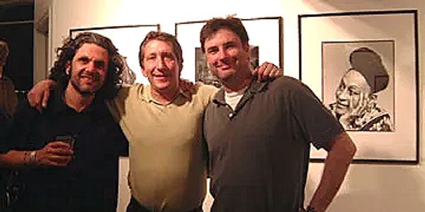 Deon at his NYC Gallery, with fellow South Africans: LA photographer Larry Hirshowitz (left) and Atl