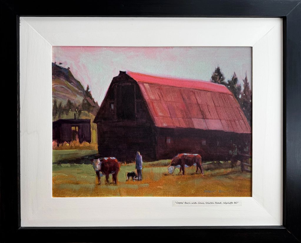grant smith studio original oil painting kimberley bc copes barn wycliffe bc stirton road
