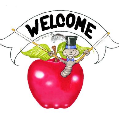 cartoon character welcome sign