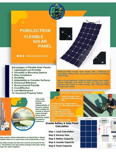 PURELECTRON FLEXIBLE SOLAR FOR LOW COST SOLAR APPLICATIONS