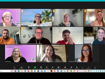 Picture of 11 people on a zoom call