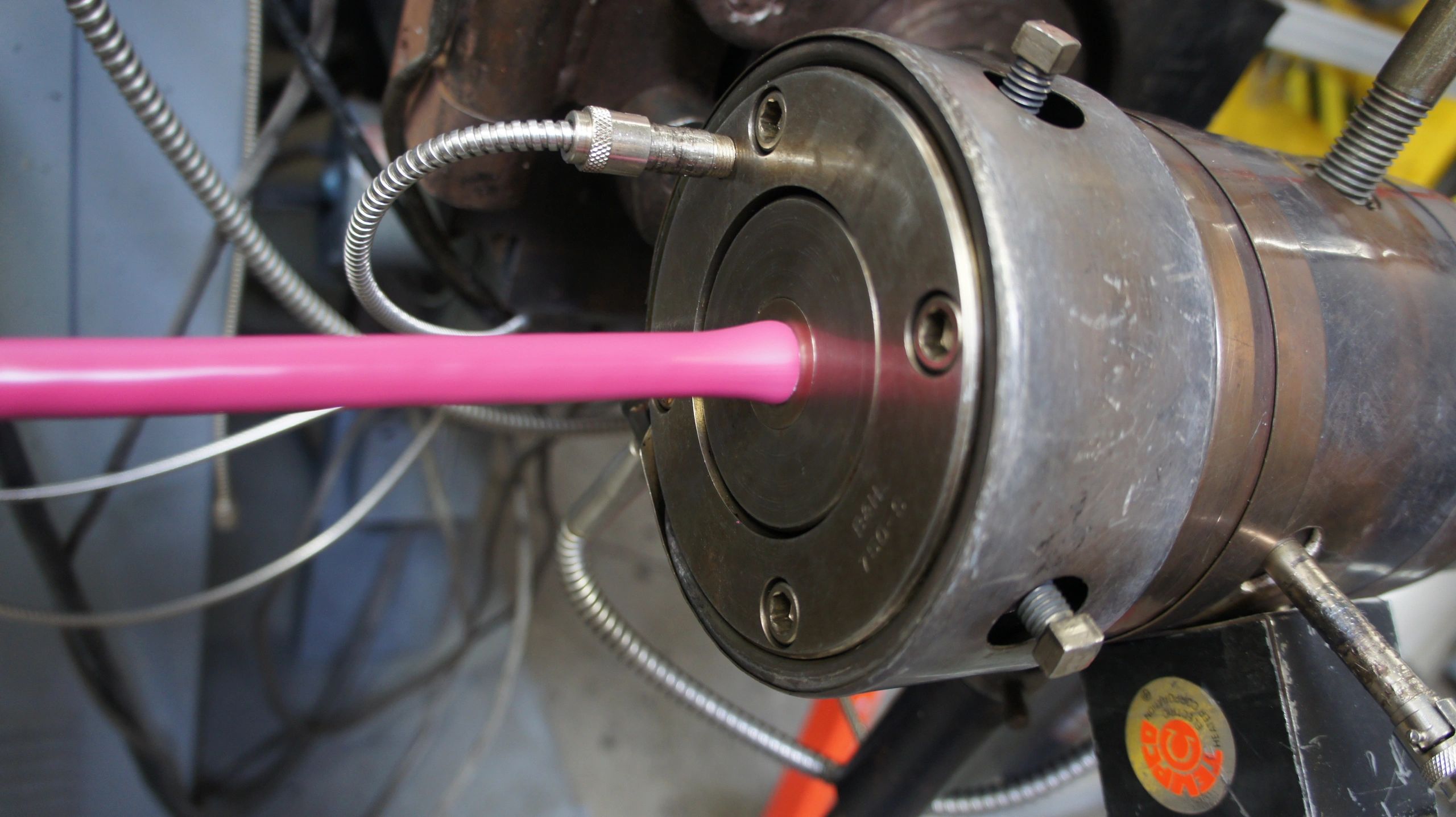 Custom Wire and Cable Extrusion.  Davis Standard Extruder BH Cross head 
to make custom coil cables