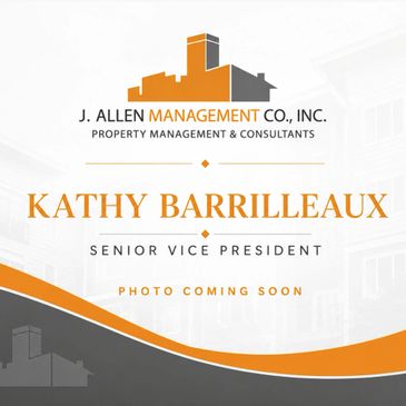 Business card for Kathy Barrilleaux, Senior Vice President at J. Allen Management Co., Inc.