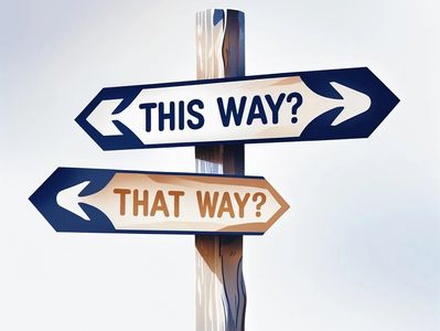 Confusing signpost with arrows pointing in opposite directions.