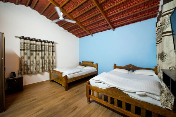 Elegantly designed interior of the private cottage at Namooru Ecostay, offering guests a blend of luxury and homely comfort.