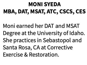 Professional bio of Moni Syeda with credentials and practice locations.