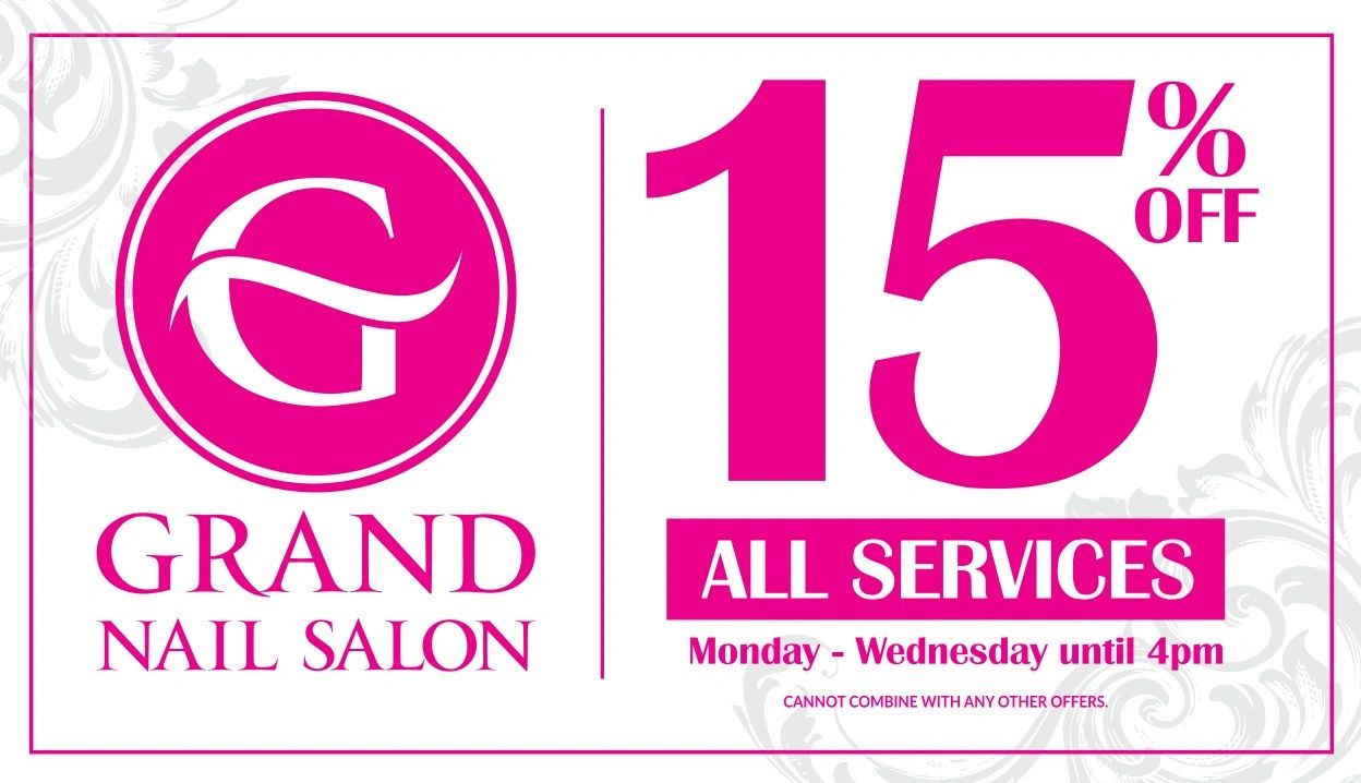 15% off on Monday to Wednesday until 4pm promotion poster