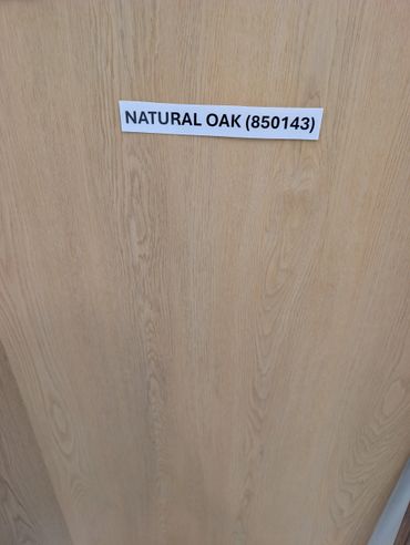 Wood panel labeled Natural Oak with a code 850143.