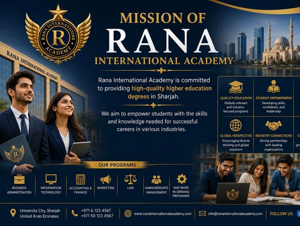 Rana International Academy offers high-quality education and career-focused programs in Sharjah.