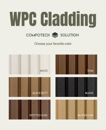 WPC cladding color options from Compotech Solution.