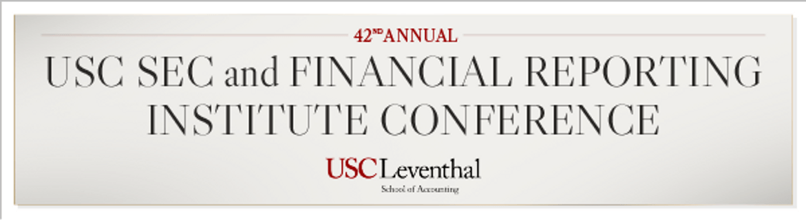 USC SEC and Financial Reporting Institute Conference