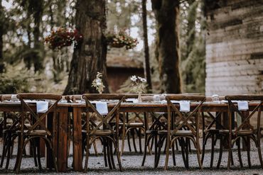table and chairs with wedding package