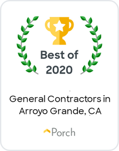 Berry Construction won Porches Best of 2020 General Contractors in Arroyo Grande category.