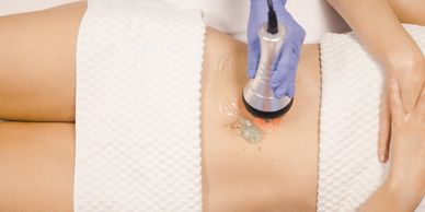 Woman Doing Radio Frequency Skin Tightening Treatment
