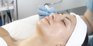 Woman Doing Oxygen Facial