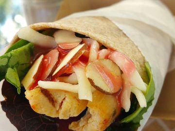 Raspberry Almond Chicken Wrap