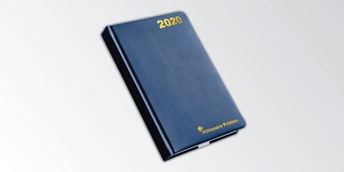Diary with South African calendar can be custom branded and used as marketing material or gifts.
