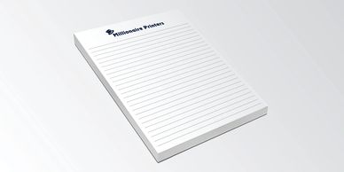 Note pad, scribble pad, conference pad or expo pads with no cover on the front.