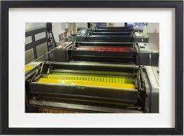 SM102 Printer used for litho printing in CMYK.