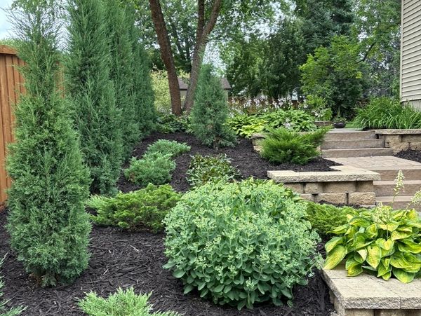 Mulch install by HammerTime Landscaping LLC in Stillwater, MN.