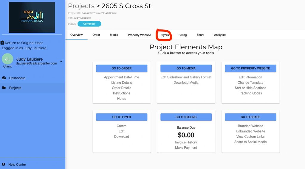 Then click on "Flyers"
