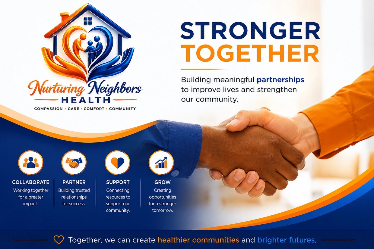 Two people shaking hands symbolizing partnership and community support.