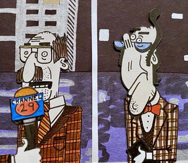 From left to right: Jeff Pillsburg (Channel 29 News), Nigel Flankstate (host)