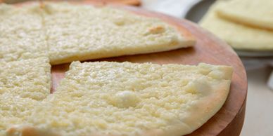 Bread And Salt Bakehouse, 3455 Semenyk Court Mississauga, Ontario, Canada, 
Four cheese manousheh