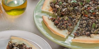 Bread And Salt Bakehouse, 3455 Semenyk Court Mississauga, Ontario, Canada, Zaatar with Vegies Mnoush