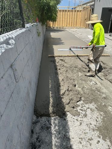 concrete pouring slab project