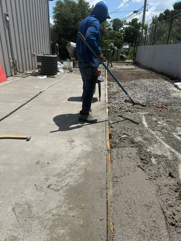preparation for concrete slab project